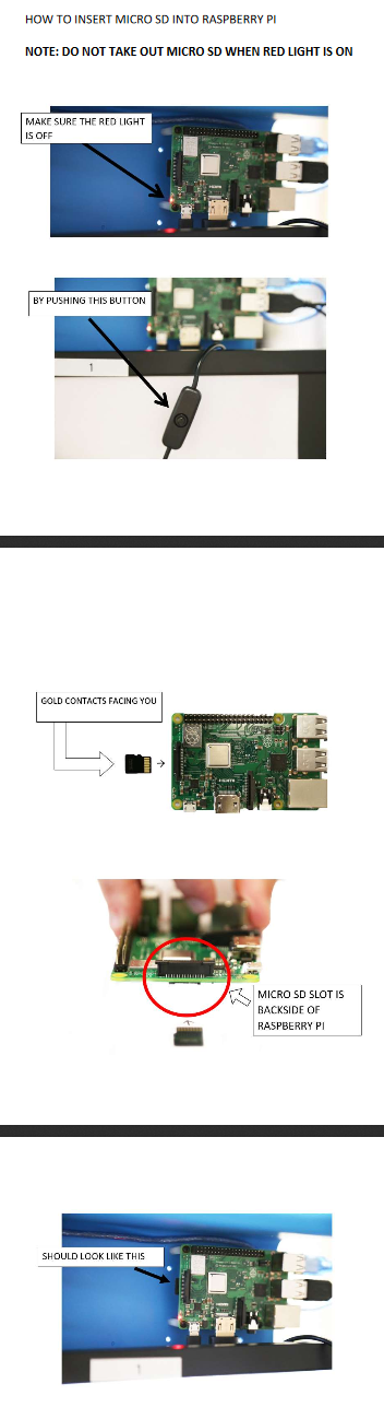 install microSD into Pi
