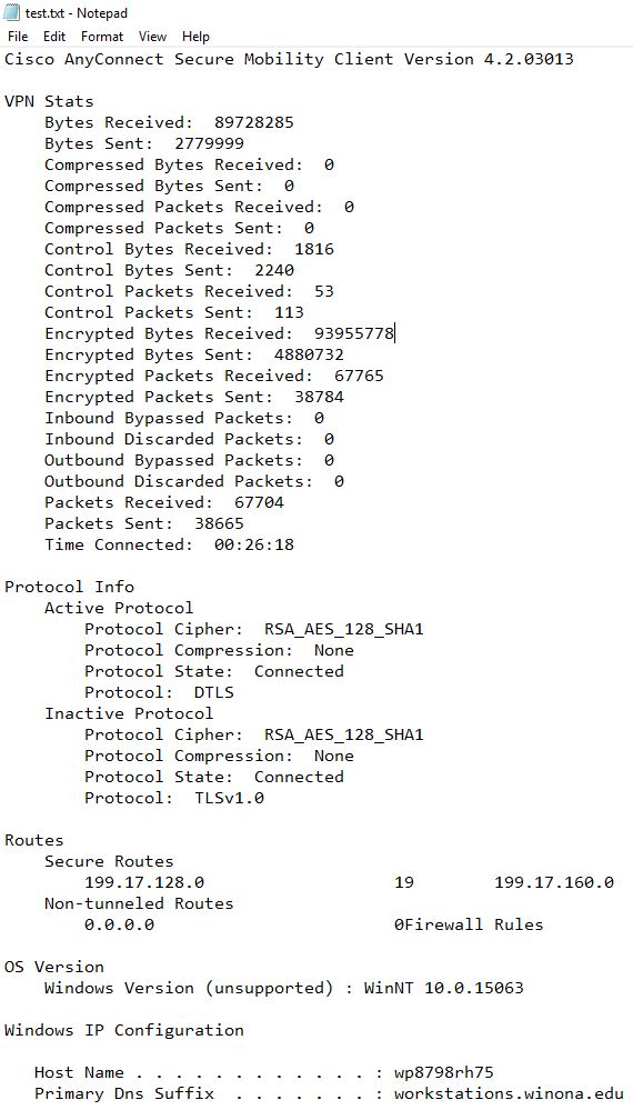 vpn stats