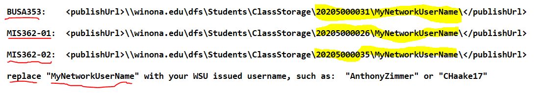 enter courseID, network username